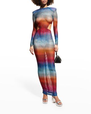 Electra Ombre Cutout Maxi Dress