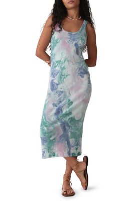 Electric & Rose Charlie Marble Rib Midi Dress in Lavender/Jade Multi