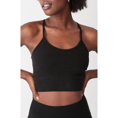 Electric & Rose Mia Longline Sports Bra in Onyx 