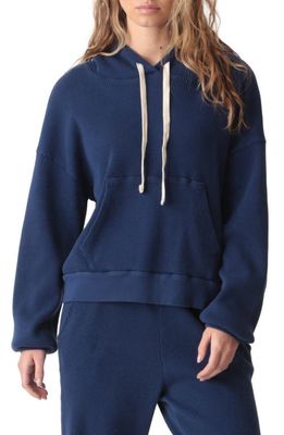 Electric & Rose Reed Waffle Knit Hoodie in Indigo