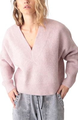 Electric & Rose Roux Rib Boxy Sweater in Lavender/Multi