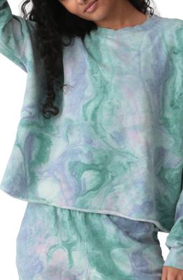 Electric & Rose Rylan Marble Sweatshirt in Lavender/Jade