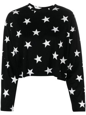 ELECTRIC & ROSE Taryn star-print cotton T-shirt - Black