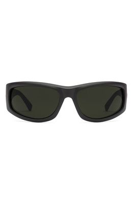 Electric Bolsa Sport 45mm Polarized Wraparound Sunglasses in Matte Black/Grey Polar 