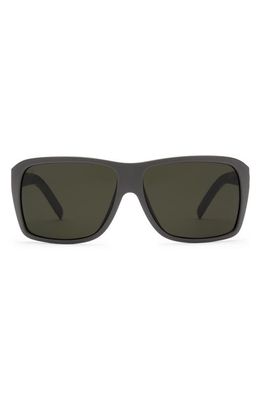 Electric Bristol 52mm Polarized Square Sunglasses in Matte Black/Grey Polar