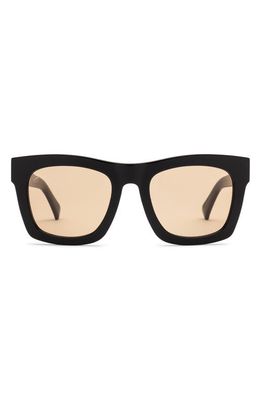 Electric 'Crasher' 53mm Retro Sunglasses in Gloss Black/Amber