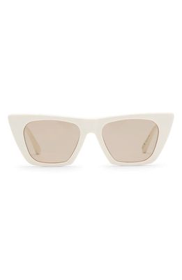 Electric Noli 50mm Cat Eye Sunglasses in Ivory/Amber