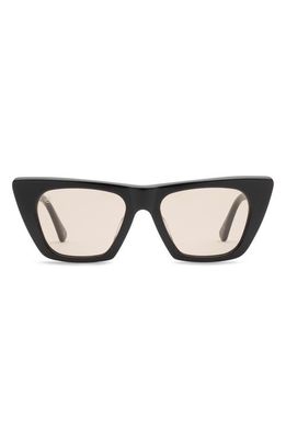 Electric Noli 52mm Polarized Cat Eye Sunglasses in Gloss Black/Amber