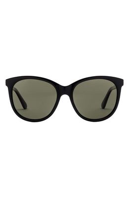 Electric Palm 54mm Cat Eye Polarized Sunglasses in Gloss Black/Grey Polar