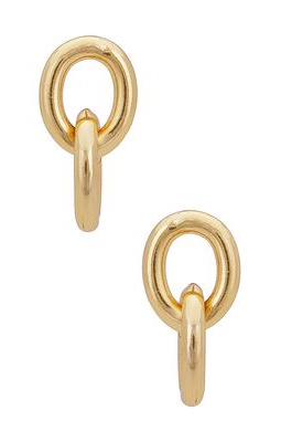 Electric Picks Jewelry Levi Earrings in Metallic Gold.