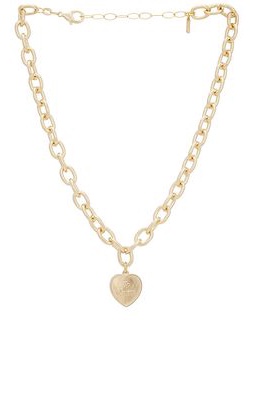 Electric Picks Jewelry Lover's Lane Necklace in Metallic Gold.