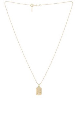 Electric Picks Jewelry Maeve Charm Necklace in Metallic Gold.