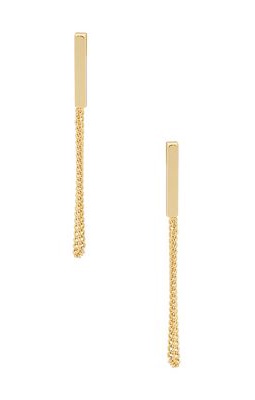 Electric Picks Jewelry Willow Earring in Metallic Gold.