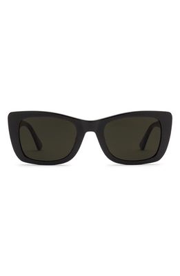 Electric Portofino 52mm Rectangular Sunglasses in Gloss Black/Grey Polar