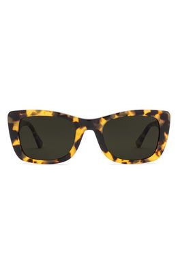 Electric Portofino 52mm Rectangular Sunglasses in Gloss Spotted Tort/Grey Polar