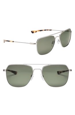 Electric Rodeo 54mm Polarized Aviator Sunglasses in Matte Silver/Grey