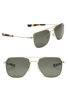 Electric Rodeo 54mm Polarized Aviator Sunglasses in Shiny Gold/Grey