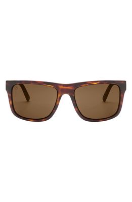 Electric Swingarm XL 59mm Flat Top Polarized Sunglasses in Matte Tort/Bronze Polar