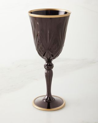 Elegance Black And Gold Collection Water Goblets, Set of 4