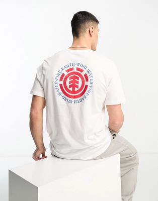 Element back print logo t-shirt in white