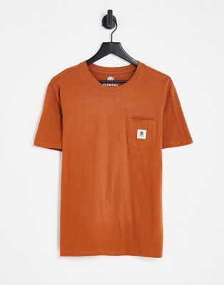 Element Basic Pocket t-shirt in brown