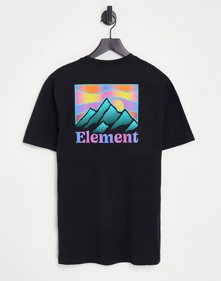 Element Kass back print t-shirt in black