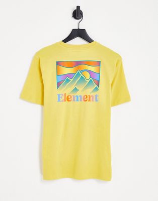 Element Kass back print t-shirt in yellow