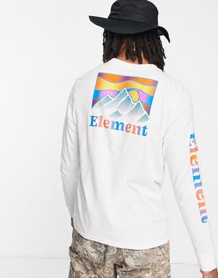 Element Kass long sleeve t-shirt in white