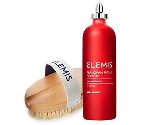 ELEMIS Frangipani Monoi Body Oil & Detox Brush et