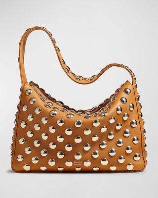 Elena Studded Leather Shoulder Bag