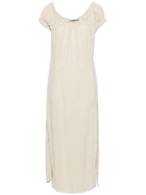 Elena Velez frayed chemise slip dress - Neutrals