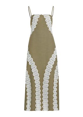 Eleni Lace-Paneled Maxi Dress