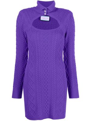 Eleonora Gottardi cable-knit mini dress - Purple