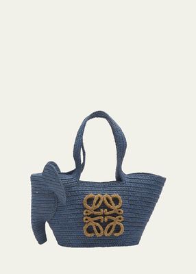 Elephant Small Basket Top-Handle Bag