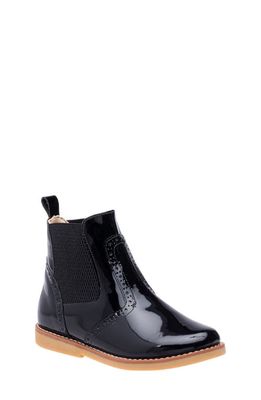 Elephantito Kids' Brogue Chelsea Boot in Patent Black