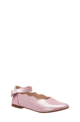 Elephantito Kids' Ordina Metallic Ballet Flat in Carnation