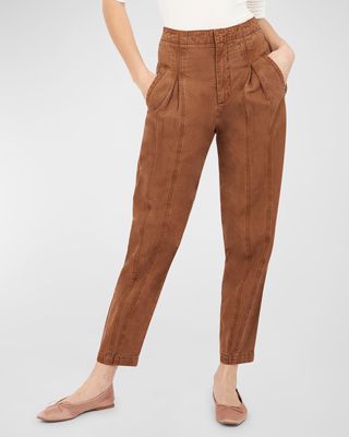 Elettra Cropped High-Rise Tapered Pants