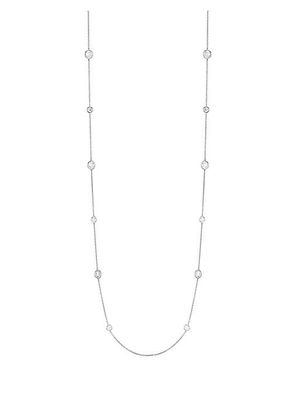 Elevate Cubic Zirconia Paper Clip Station Necklace