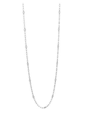 Elevate Oval Cubic Zirconia Paper Clip Station Necklace