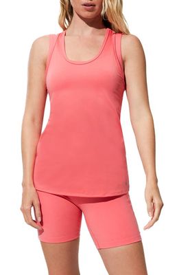EleVen by Venus Williams Cosmos Cutout Tank in Sun Kissed Coral