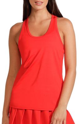 EleVen by Venus Williams Cosmos Racerback Tank in Flame Red