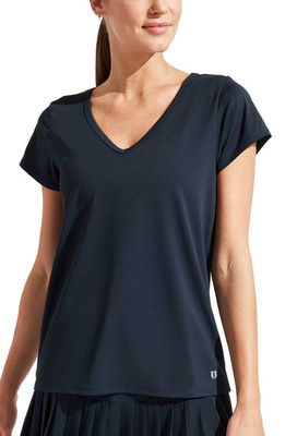 EleVen by Venus Williams Match Point V-Neck T-Shirt in Midnight