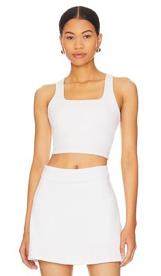 Eleven by Venus Williams One More Time Cropped Tank in White