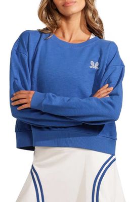 EleVen by Venus Williams Weekend Warrior Crop Sweatshirt in Blue