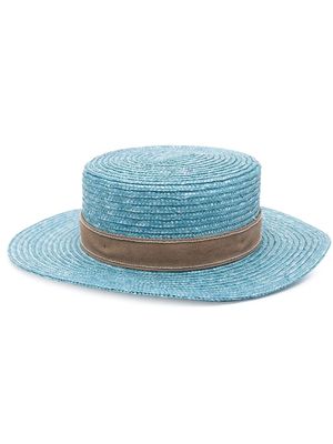 Eleventy bead-embellished sun hat - Blue