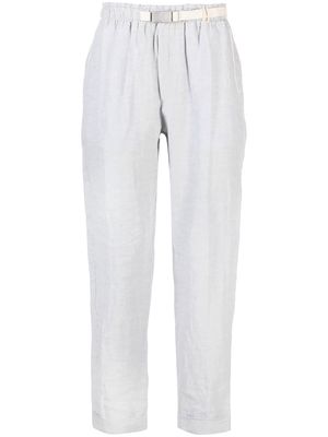 Eleventy belted straight-leg trousers - Grey