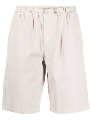 Eleventy belted-waist cotton shorts - Neutrals
