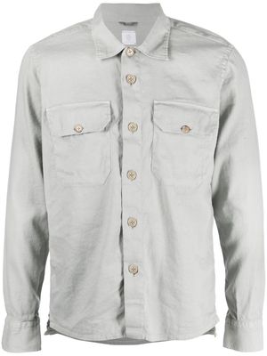 Eleventy button-front fitted shirt - Grey