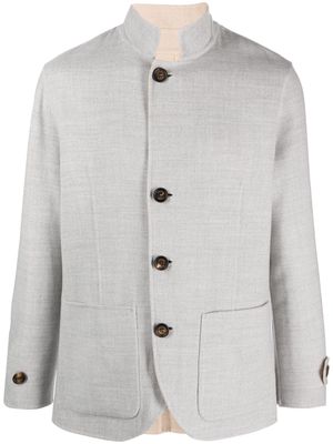 Eleventy button-up wool blazer - Grey