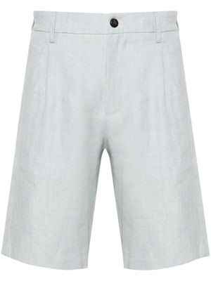 Eleventy buttoned linen shorts - Blue